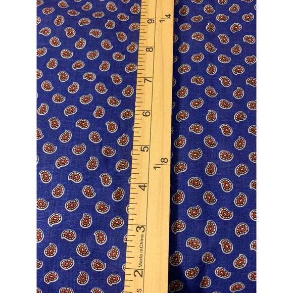 Vintage Blue Paisley Fabric By Pan Fabrics Inc Fat Quarter 18"x22" Cotton - Picture 3 of 4